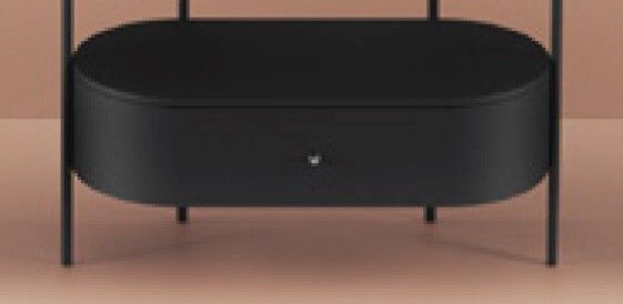 Ящик выдвижной Artceram Flair 4.0 для металлической консоли 89x42x21,5 см цвет черный матовый ACM03817