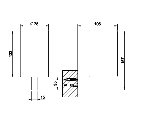 Стакан настенный Gessi Origini 75x105x160 мм белый/хром 66407031