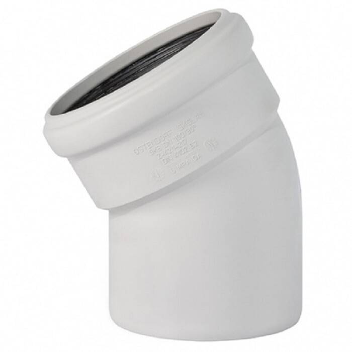 Отвод бесшумный Ostendorf Skolan Safe SKB 160 мм 30° RAL 7035 337110