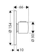 Вентиль запорный Hansgrohe Axor Steel под сталь 35970800