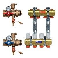 Коллектор в сборе Giacomini 1x18/6 с расходомерами R553DK026