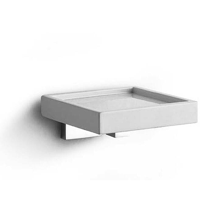 Мыльница Bertocci Settecento 100x120x50 мм белый матовый/хром 14507010000