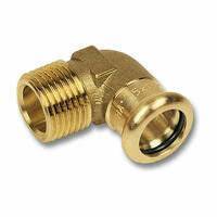 Угловой переход SANHA PURAPRESS 22x3/4 ВПр-НР бронза 180922234