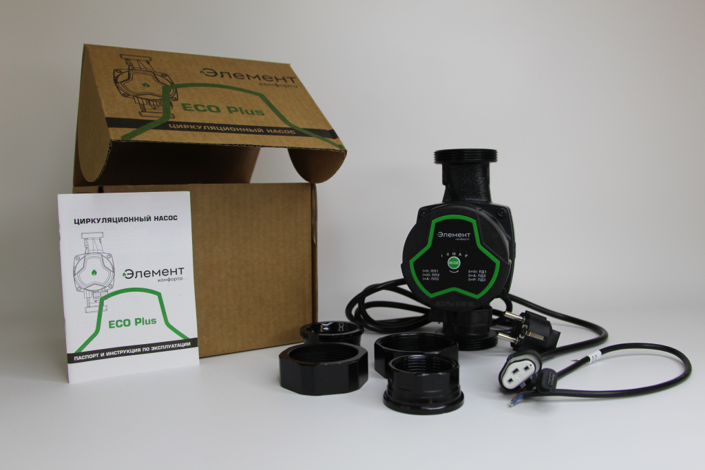 Циркуляционный насос ECO Plus 32-60 180 с комплектом гаек ECEP3260180