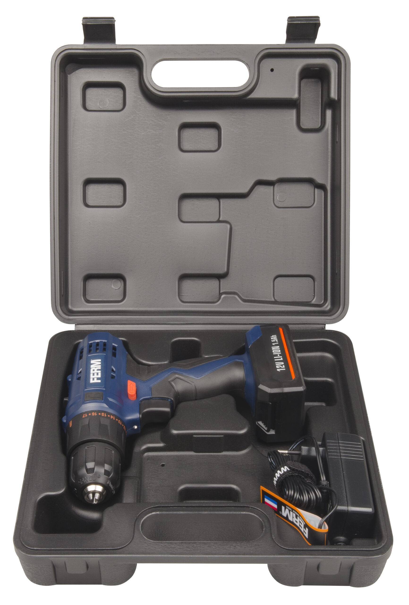 Дрель-шуруповерт аккумуляторная Ferm CDM 12 В CDM