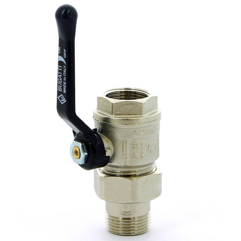 Кран шаровой Bugatti New Jersey 3/4 НВ с разъемным соединением рычаг 09200004