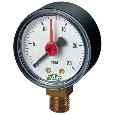 Манометр радиальный FAR 50 мм 1/4 6 бар FA 2501 R06