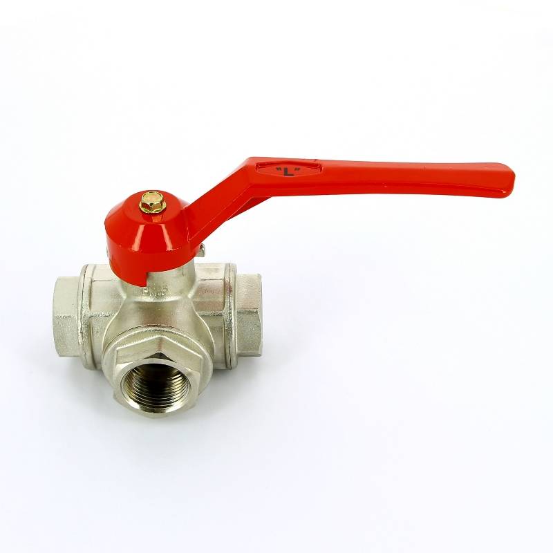 Кран шаровой Itap трехходовой L-порт ВВ рычаг 1 1280100