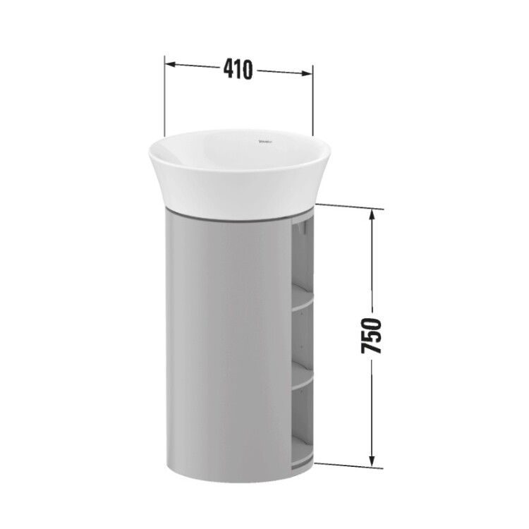 Тумба под раковину Duravit White Tulip 350x410x751 мм напольная орех/графит глянцевый WT4239077H1