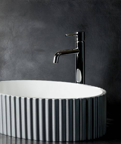 Раковина мебельная Boheme Monaco овальная 50х35х14 см серебро 878-S