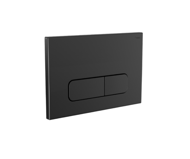 Панель смыва, РЕХАУ, NOVA ELLIPSE 001, для унитаза, шгв 245-12.6-165, с овальными клавишами, пластик, цвет-черный матовый