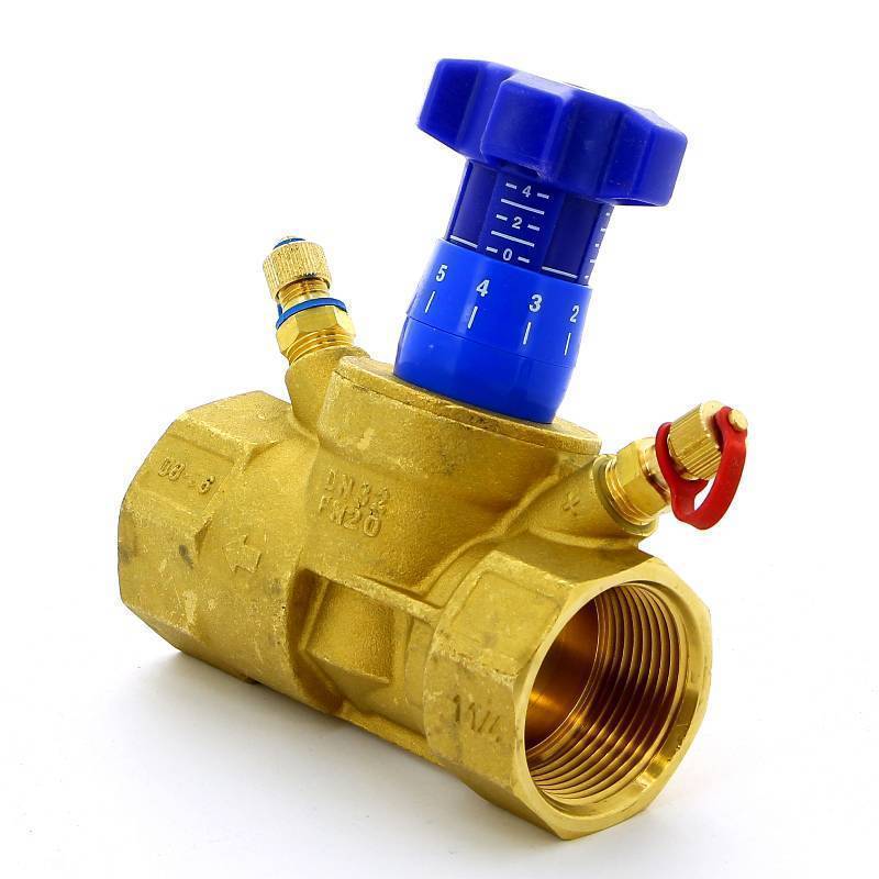 Клапан балансировочный ручной Cimberio CIM 787OT 1 1/4 ВВ с 2 ниппелями CIM 787OT 1 1/4