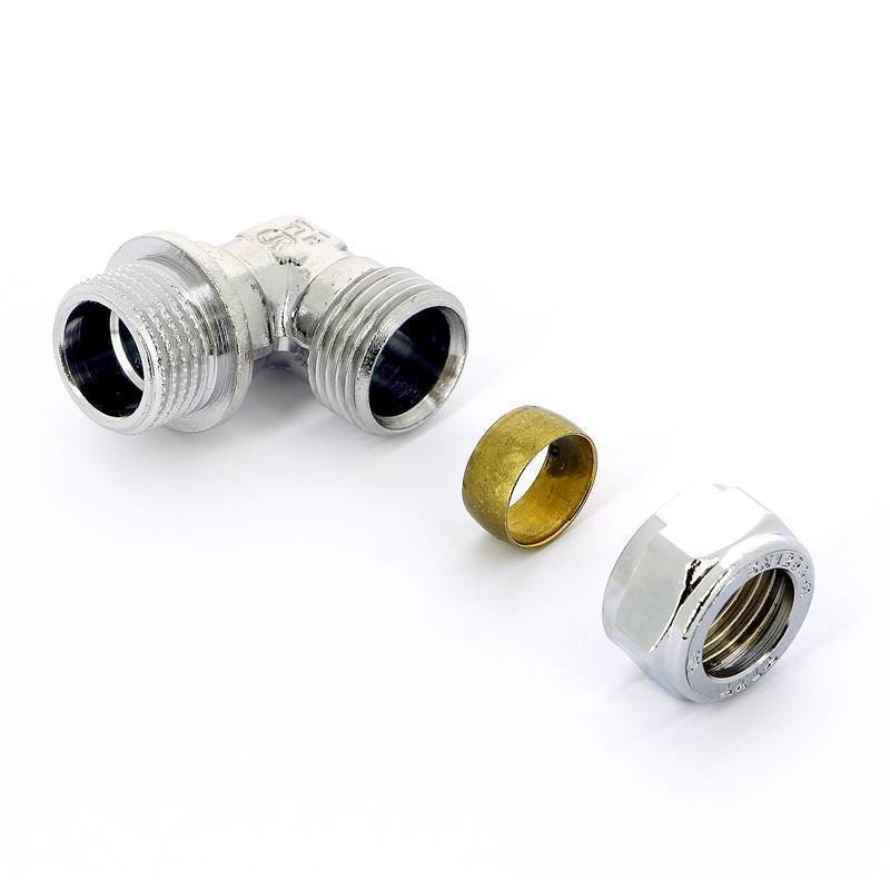 Угол обжимной хромированный Tiemme 18х1/2 наружная резьба 1130203