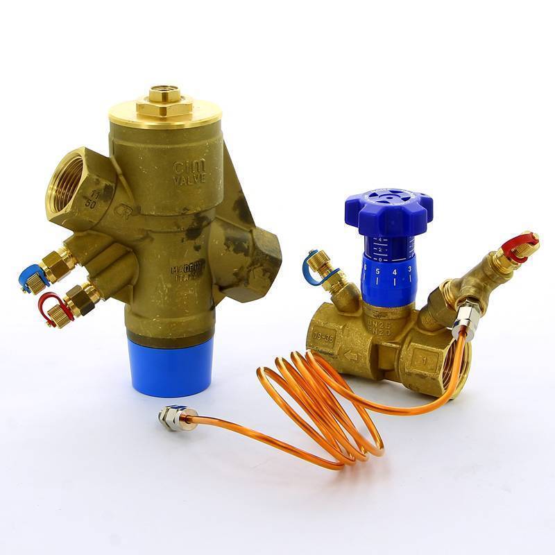 Комплект: регулятор перепада давления Cimberio CIM 767L и балансировочный клапан CIM 787 1 767L/787ODP 1