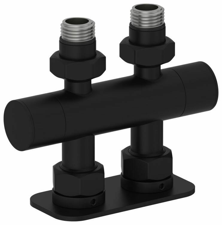 Вентиль Сунержа EU50 прямой скрытый G 1/2 НР - G 3/4 НГ черный матовый 31-1417-1234