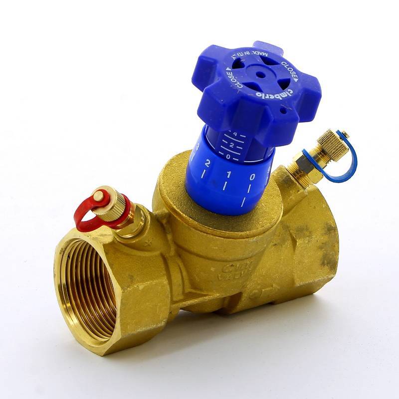 Клапан балансировочный ручной Cimberio CIM 787OT 1 1/4 ВВ с 2 ниппелями CIM 787OT 1 1/4