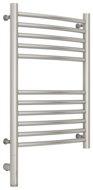 Полотенцесушитель электрический Сунержа Богема 3.0 выгнутая 600x400 мм МЭМ нижнее слева сатин 07158026040