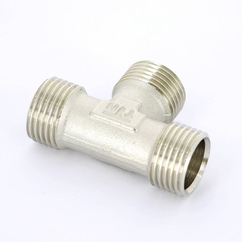 Тройник с наружной резьбой Tiemme 1/2х16х1/2 конусный никелированный 1640004