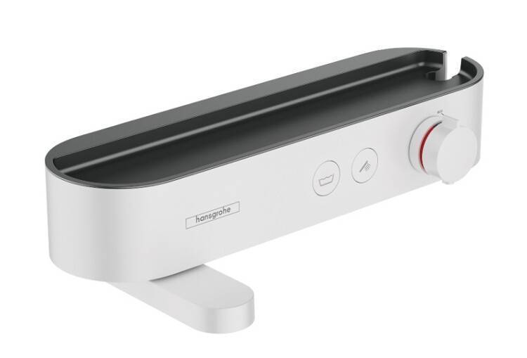 Смеситель-термостат для ванны и душа Hansgrohe ShowerTablet Select 400 белый матовый 24340700