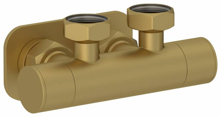 Вентиль Сунержа EU50 G 3/4 x G 3/4 угловой скрытый золото матовое 032-1418-3434