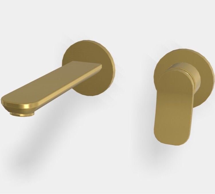 Смеситель для раковины Fima Carlo Frattini Flo встраиваемый Brushed Gold F3821WX8OS