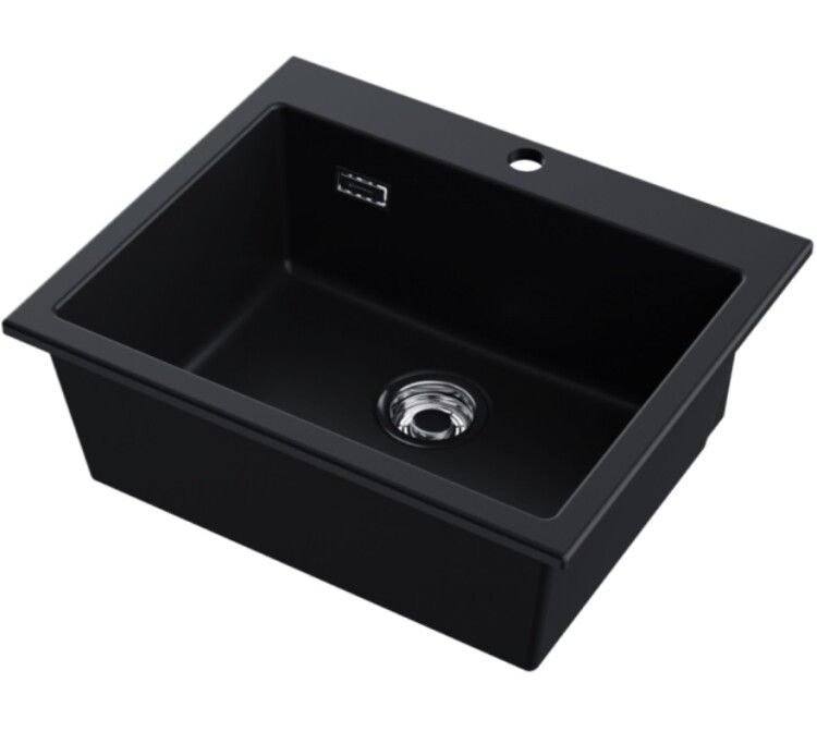 Мойка кухонная Omoikiri Omishima 600x510 мм чёрный 4997480