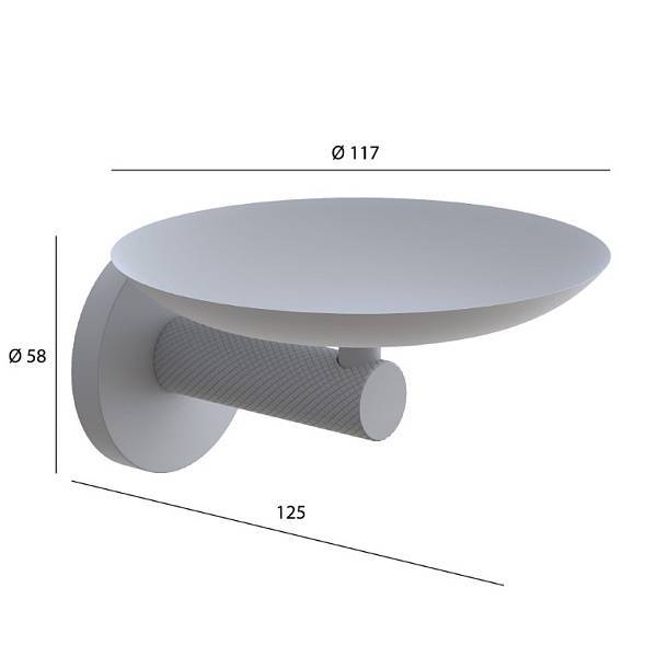 Мыльница подвесная Boheme Uno круглая shine gun metal 10973-SGM