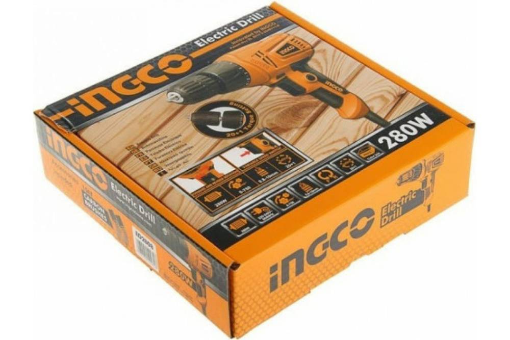Дрель-шуруповерт сетевая INGCO ED 280 Вт ED