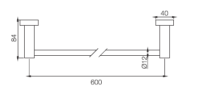 Полотенцедержатель Fima Carlo Frattini Accessori 600 мм белый матовый F600060BS