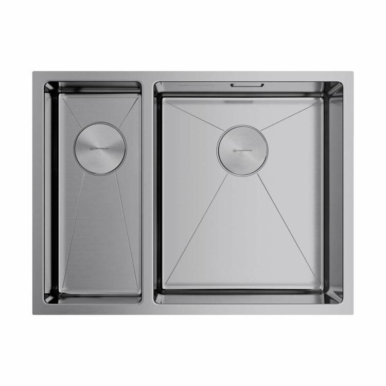 Кухонная мойка OMOIKIRI TAKI 58-2-U/IF-R 585x440 мм 2 чаши нержавеющая сталь 4993767