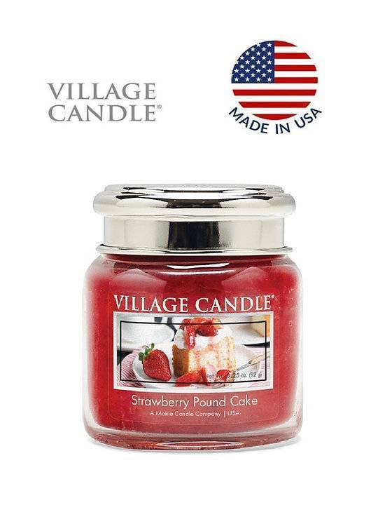 Ароматическая свеча Village Candle Strawberry Shortcake Клубничный торт 92 г 10154