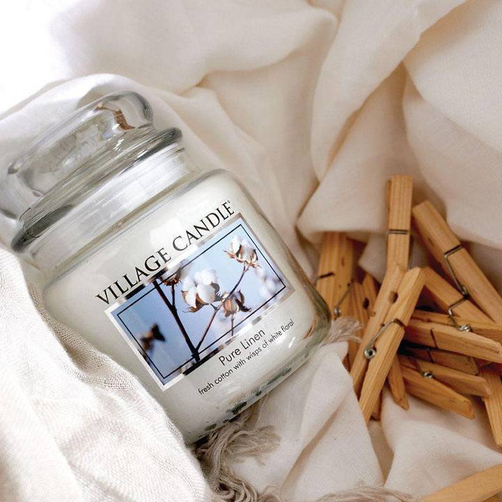 Ароматическая свеча Village Candle Хлопок и лен 92 г 10126