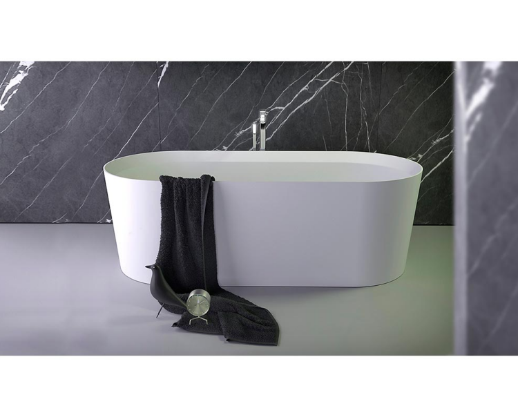 Ванна из искусственного камня отдельностоящая Knief Pearl 1720х800х500 мм белый матовый 060005201