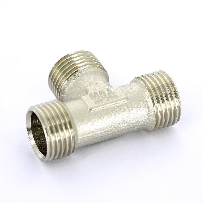 Тройник с наружной резьбой Tiemme 1/2х16х1/2 конусный никелированный 1640004