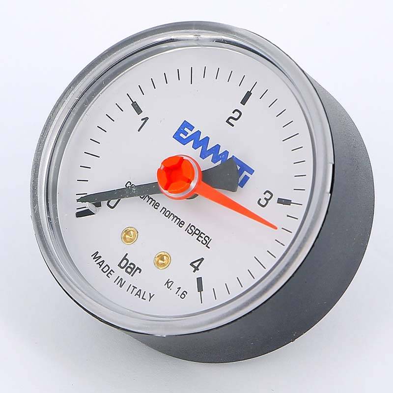 Манометр аксиальный Emmeti 63 мм 4 бар 1/4 00616004
