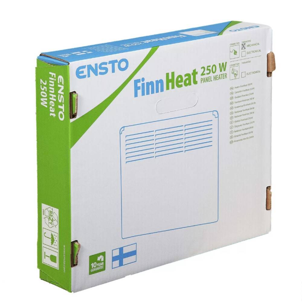Конвектор электрический Ensto FinnHeat 250 Вт механический термостат с вилкой EPHBM02PR