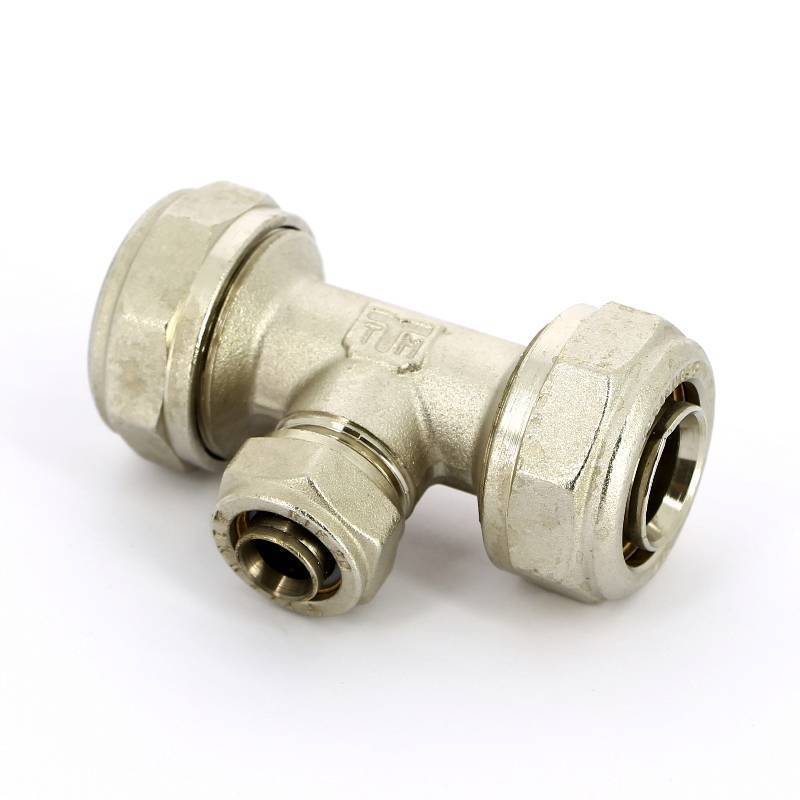 Тройник обжимной никелированный Tiemme 32х20х32 1600062