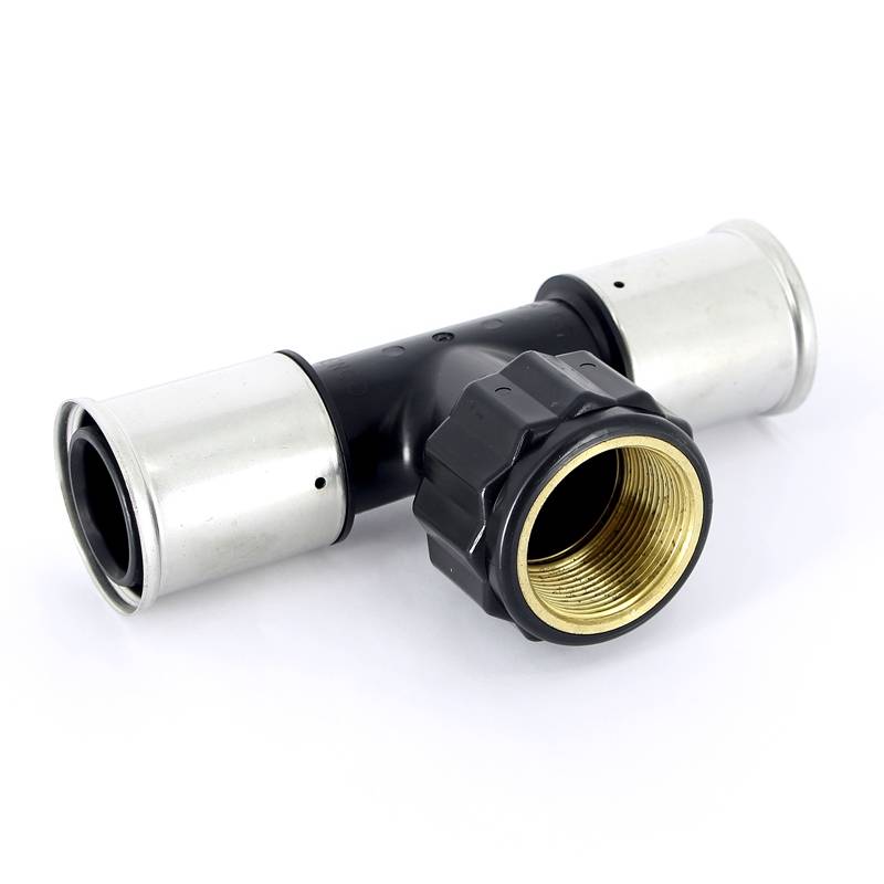 Тройник пресс с внутренней резьбой Henco PVDF 50х1 1/2х50 мм 13PK-500850