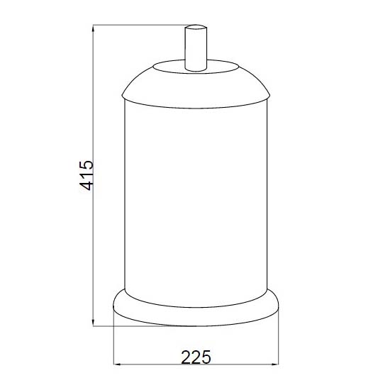 Ведро мусорное напольное Boheme Murano Cristal золото 10914-CRST-G