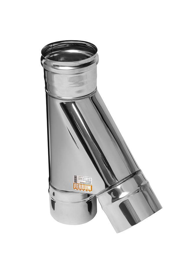 Тройник дымохода Ferrum 135° Ф130 мм AISI 430 0.5 мм Аf4606