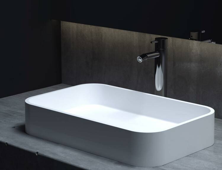 Раковина накладная Salini Callista 545x345x100 мм белый матовый 1101204SM