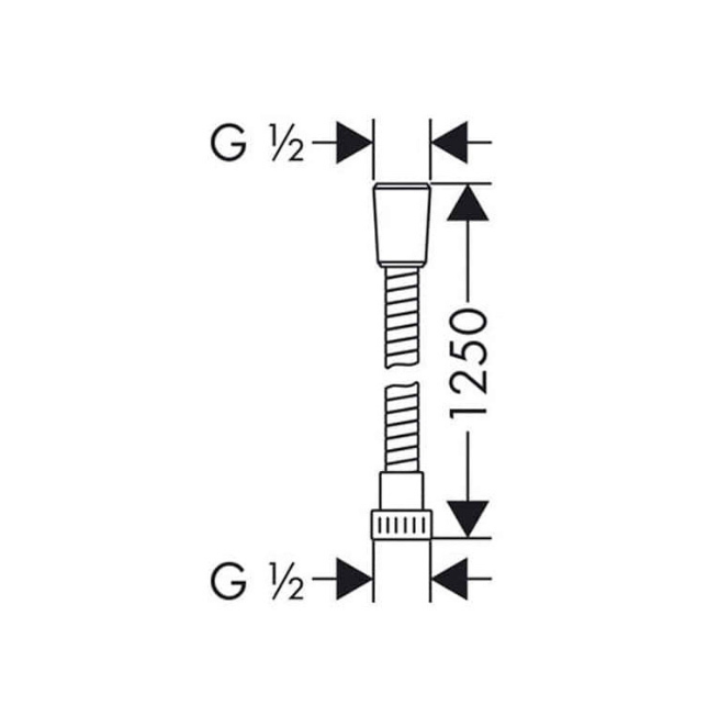 Шланг для душа Hansgrohe Isiflex 1250 мм белый матовый 28272700
