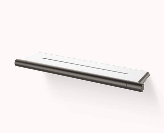 Полка Decor Walther Bar DA 350x90x20 мм Dark Metal Matt/белый 0863866