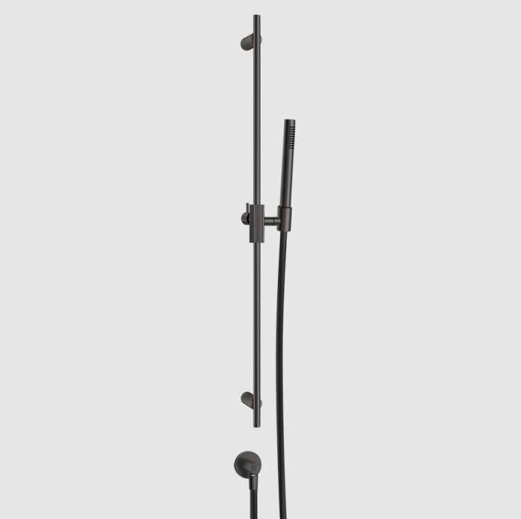 Душевой гарнитур Gessi Ingranaggio штанга 900 мм Black Metal Brushed PVD 63582707