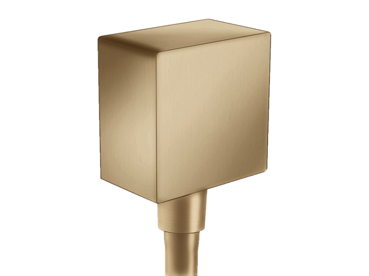Шланговое подсоединение Hansgrohe FixFit Square шлифованная бронза 26455140
