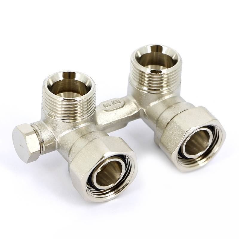 Узел радиаторный угловой Uni-Fitt с байпасом НВ 3/4 EK x 3/4 EK 191N3300