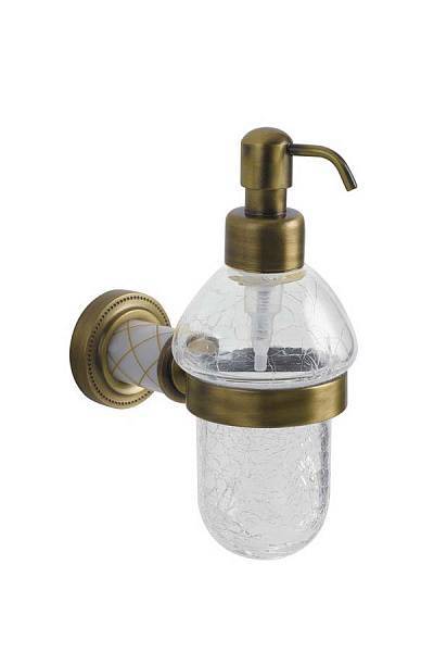 Дозатор для жидкого мыла подвесной Boheme Murano бронза 10912-W-BR