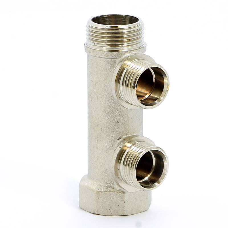 Коллектор никелированный Itap 3/4 НВ 2 выхода 1/2 Н 38 мм 455 3/4-2