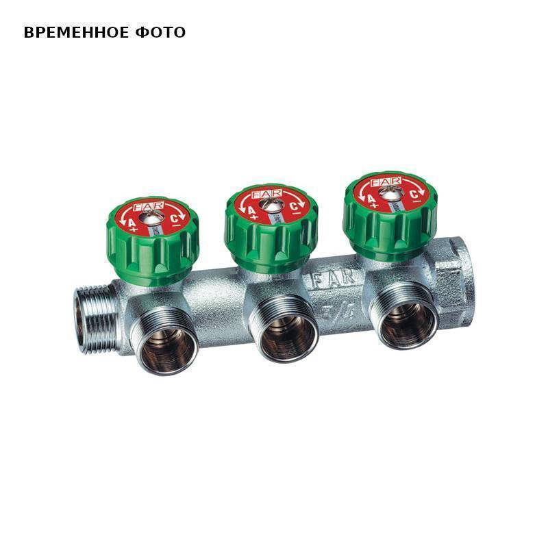 Коллектор регулирующий FAR 3 выхода 1 x M24x19 HP-BP 45 мм FK 3850 C1