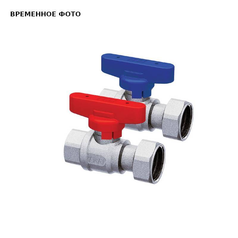 Кран шаровой General Fittings 3047 3/4 ВР х 3/4 накидная гайка бабочка синяя 3047.34.34BC